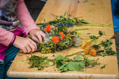 gesunde Seele, Kräuterbuschen, Kräuter binden, Blumenkranz